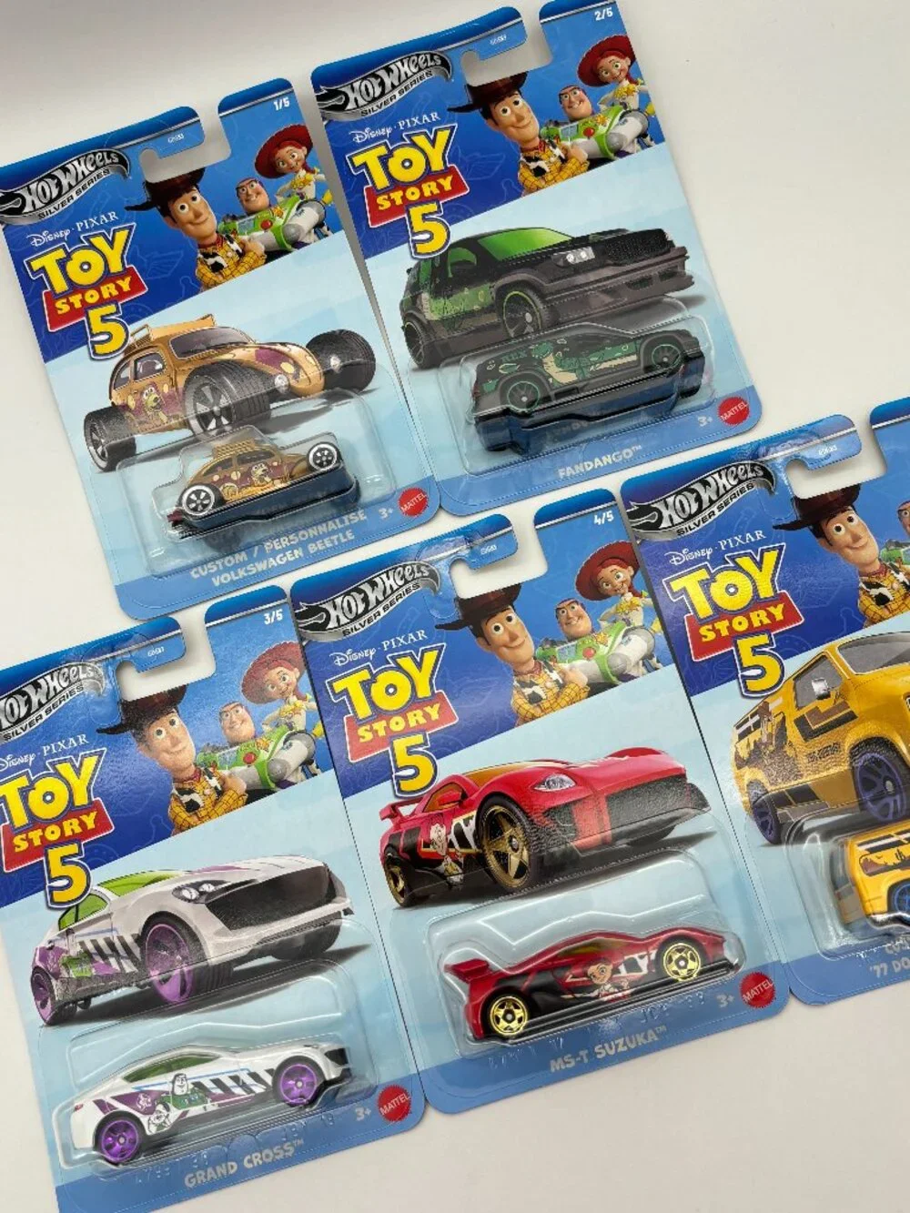 2026 Hot Wheels Silver Series Disney Pixar Toy Story 5 Series, FULL SET of 5 NEW